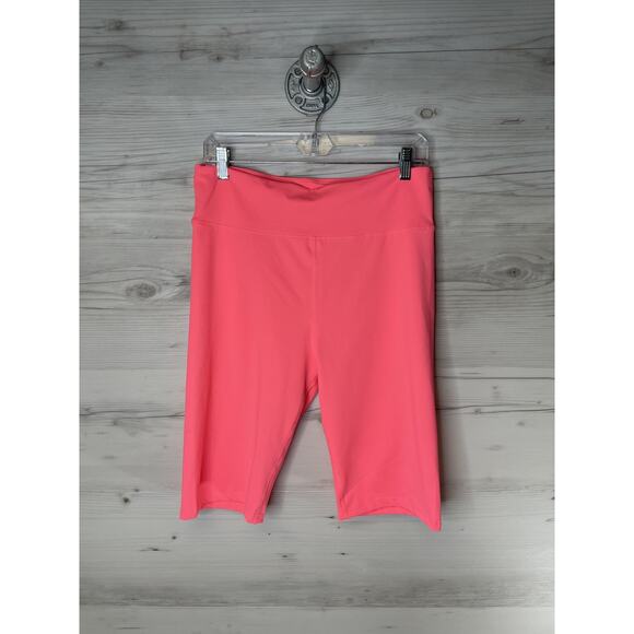 white birch Pants - White Birch Shorts Womens 1XL Neon‎ Coral Biker Stretch Activewear High Waist